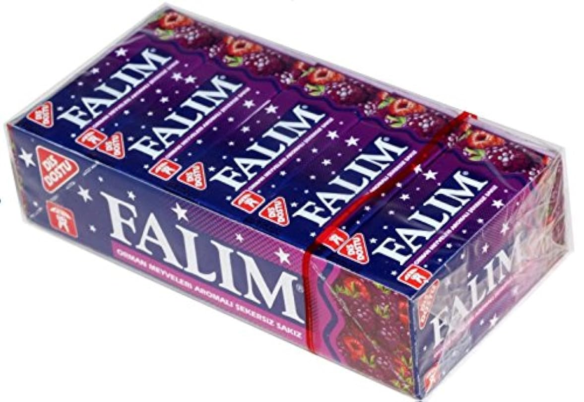 Falim Plain Gum - Forrest Fruits Flavoured- 20 5 = 100 Pieces 114775085