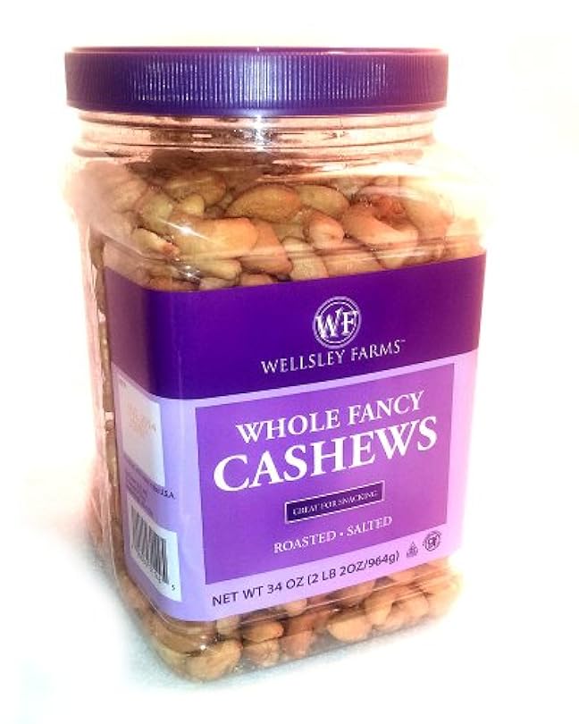Wellsley Farms Roasted and Salted Cashews 34 oz Plastic Jar 124926286