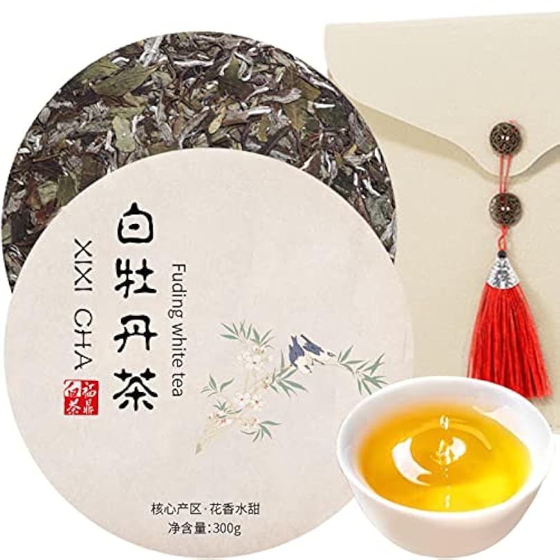 XIXICHA White Tea Cake Organic Peony Premium Fuding Authentic Chinese Bai Mu Dan Mellow & Delicious  300g/10.6oz 125402149