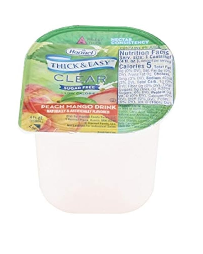 Thick & Easy Sugar Free Thickened Beverage 4 oz. Portion Cup Peach Mango Flavor Ready to Use Nectar Consistency, 78768 - Case of 24 143326072