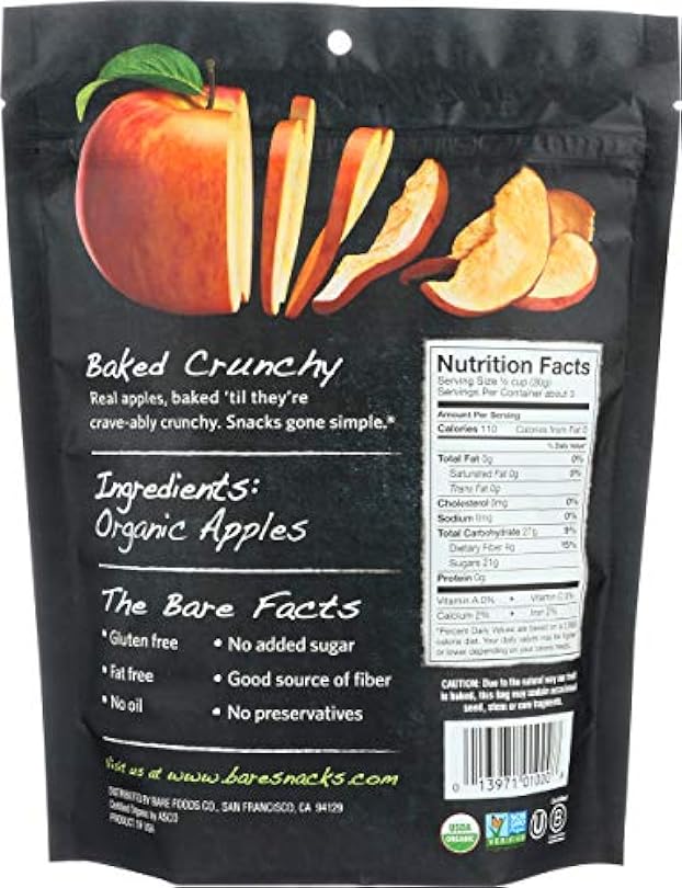 Bare Gluten Free Organic Apple Chips, Fuji and Red, 3.3 Ounce 152505284