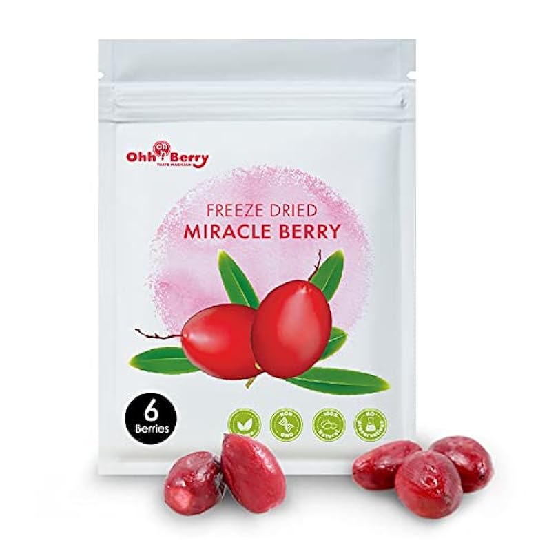 Ohh! Berry Miracle [all 6 of them] Magic Berries are 100% Natural & Freeze-Dried Friut Snacks to Turn Sour Sweet and Reduce Sugar Use For Better Health Forever No Preservatives 153298968