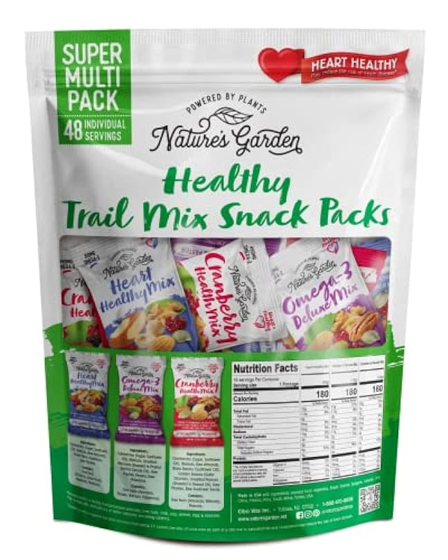 Nature's Garden Healthy Trail Mix Snack Pack - | Premium Nuts and Seeds | Delicious Healthy Trail Mix Snack - Food Allergy Free, Multi-Pack - ​28.8 oz (Pack of 2) 159126542