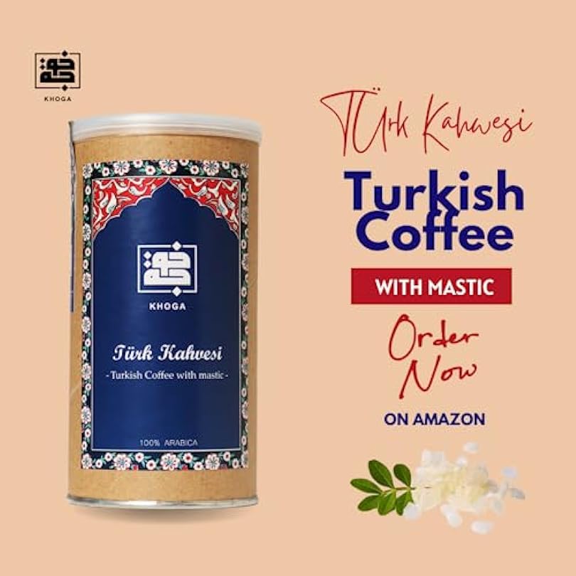 Khoga Coffee Organic Turkish With Mastic 250Gr/8.8 Ounce 100% Arabica Beans Ground Egyption Arabic Beverages Works Machine 198112665