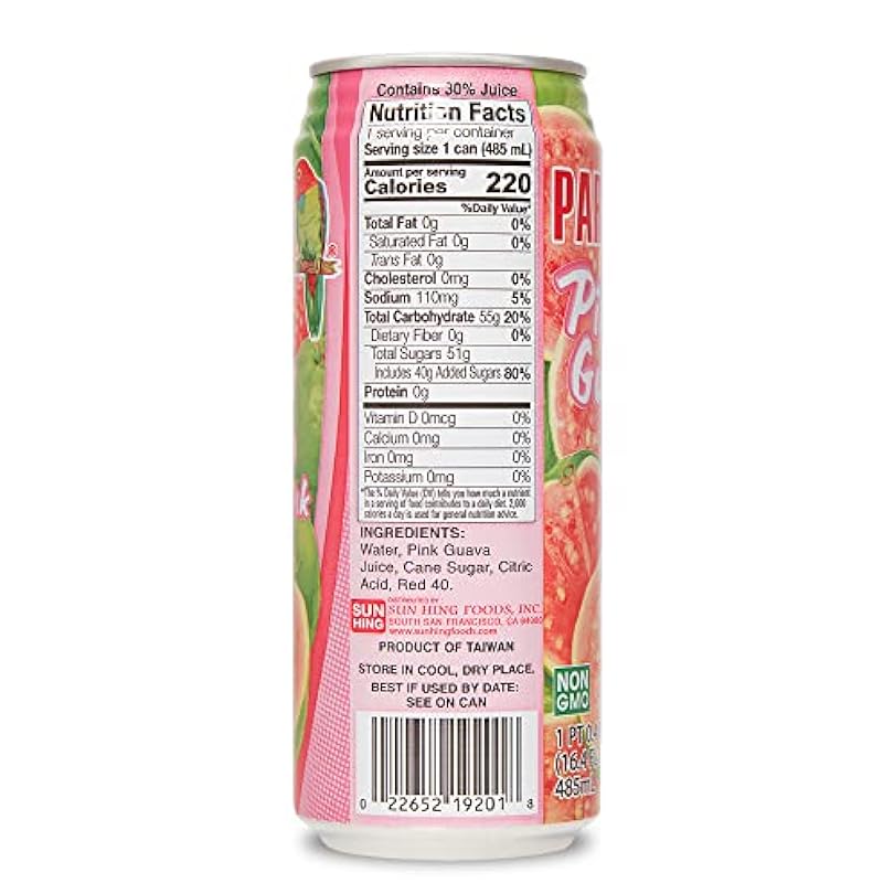 Parrot Brand Pink Guava Juice 16.4 fl. oz.（Pack of 12） 208284346