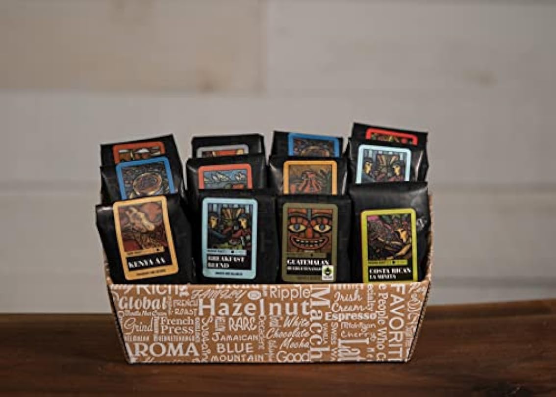 Coffee Beanery Classic Selection Coffee Gift Basket - (12) 100% Specialty Arabica Coffee Blends and Single Origin Samplers 227086181