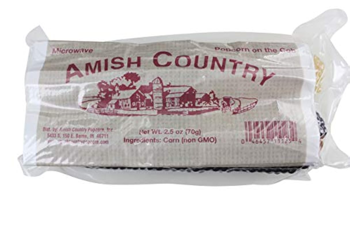 Amish Country Popcorn | Old Fashioned Microwave Popcorn | Non-GMO, Gluten Free, Microwaveable and Kosher (White & Red Corn on the Cob, 2 Pack) 228115162