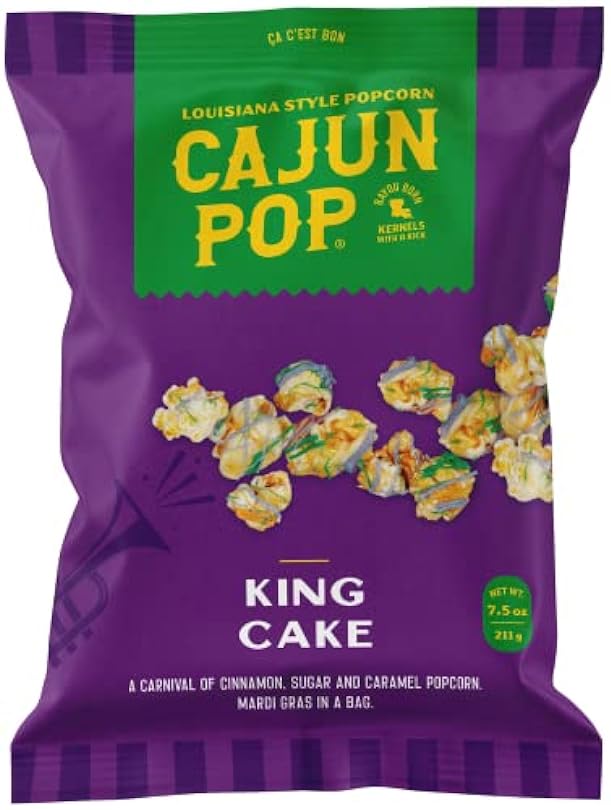 Cajun Pop Gourmet Popcorn Ð Flavored Already Popped Without Kernels Cinnamon Birthday Cake Movie Night Sweet Snacks 9oz Large Bag King Family Size - Single 257698501