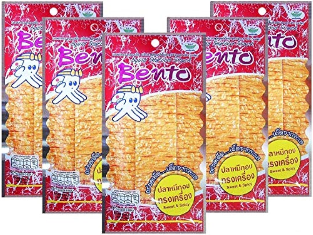 5 X 20g. Bento Squid Seafood Snack Sweet Spicy Flavor Thai Food Delicious 259354114