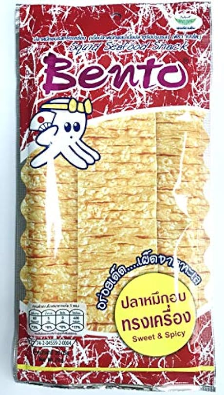5 X 20g. Bento Squid Seafood Snack Sweet Spicy Flavor Thai Food Delicious 259354114