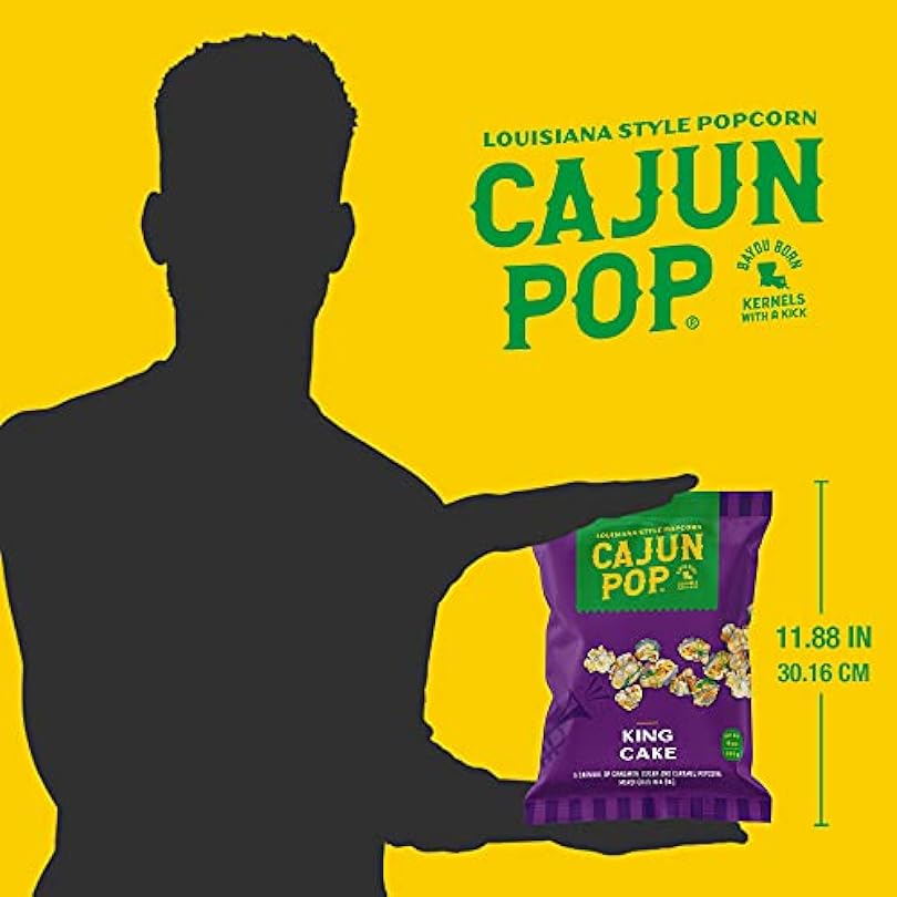 Cajun Pop Gourmet Popcorn Ð Flavored Already Popped Without Kernels Cinnamon Birthday Cake Movie Night Sweet Snacks 9oz Large Bag King Family Size - Single 265286000