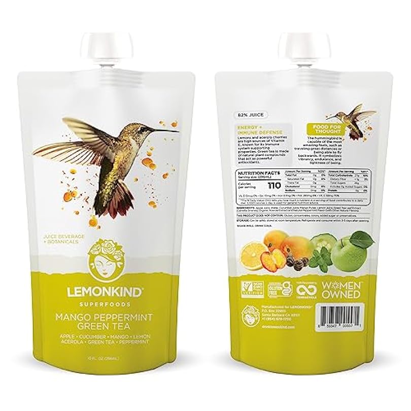 Mango Peppermint Green Tea Antioxidant Juice – Energy & Immune Defense (10 oz, 12 Pack) 266763681