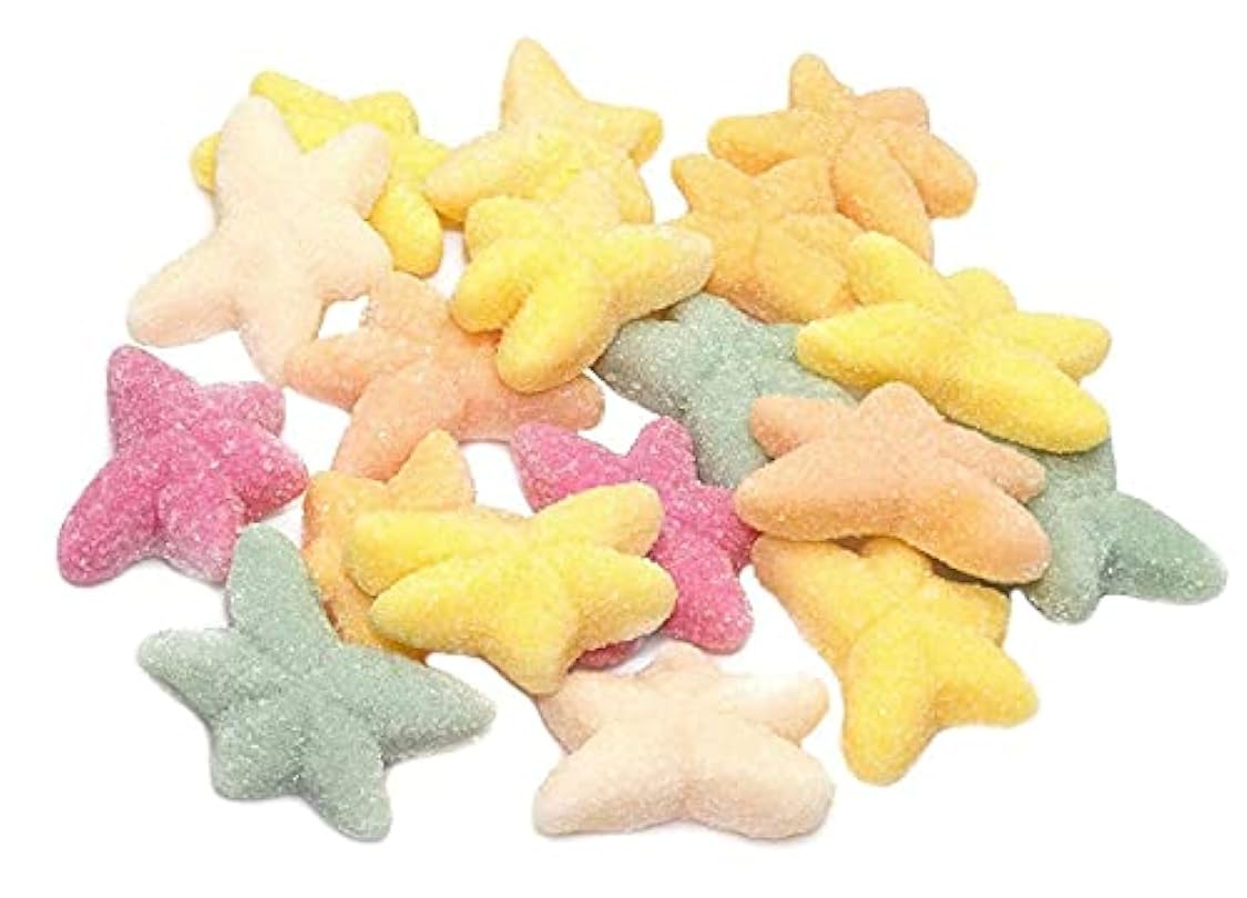 Gummy Star Candies, Starfish Licorice, Dutch Sea Stars Gummies, Assorted Colors (Sour Gummy Star Candies, Half-Pound) 28415322