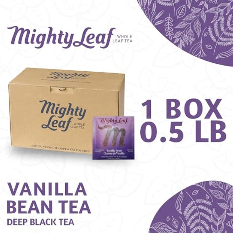 Mighty Leaf Vanilla Bean Tea, 100 Tea Pouches 285558029