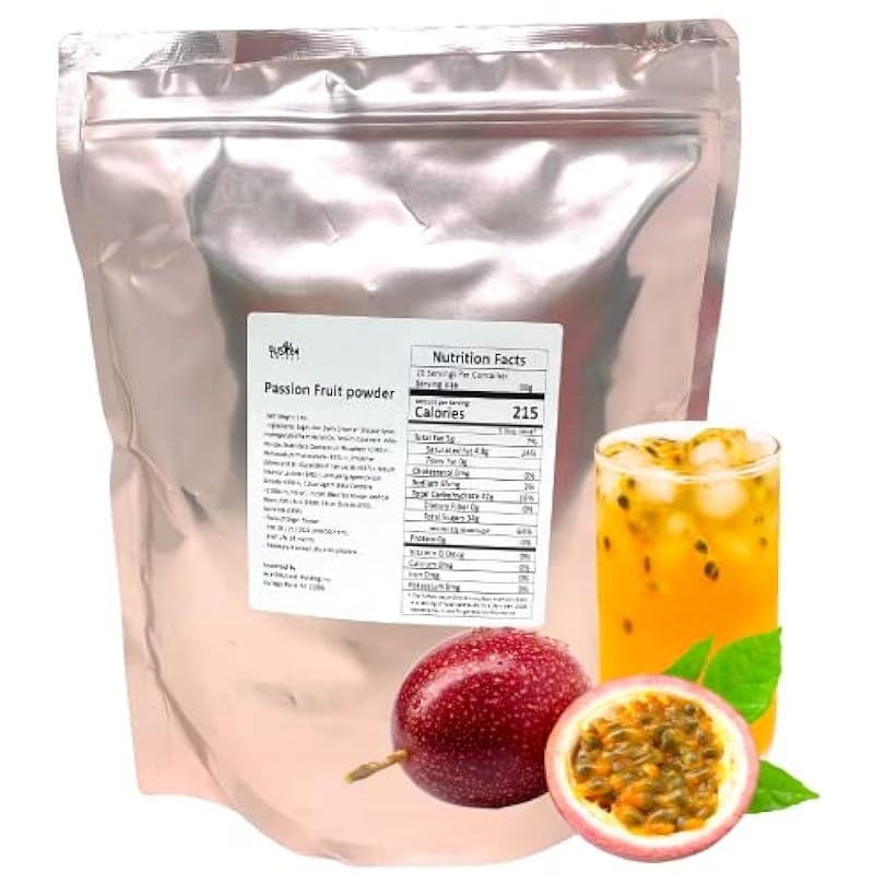 Fusion Select 2.2Lb 3in1 Passion Fruit Tea Powder includes Powder with Cream & Sugar - Instant Pre-Mixed Beverage for Hot or Cold Blends or Yummy Frappes 300098610