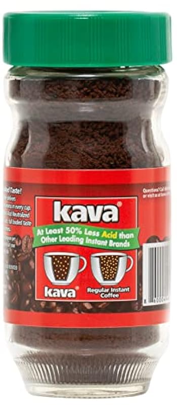 Kava Decaf Acid Reduced Instant Coffee, 4 Ounce Jar (Pack of 6) 325077067