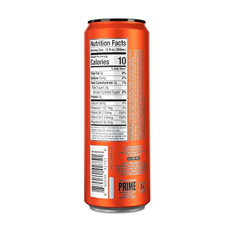 PRIME Energy ORANGE MANGO Zero Sugar Drink Preworkout 200mg Caffeine with 300mg of Electrolytes and Coconut Water for Hydration Vegan Gluten Free 12 Fluid Ounce Pack 336542039