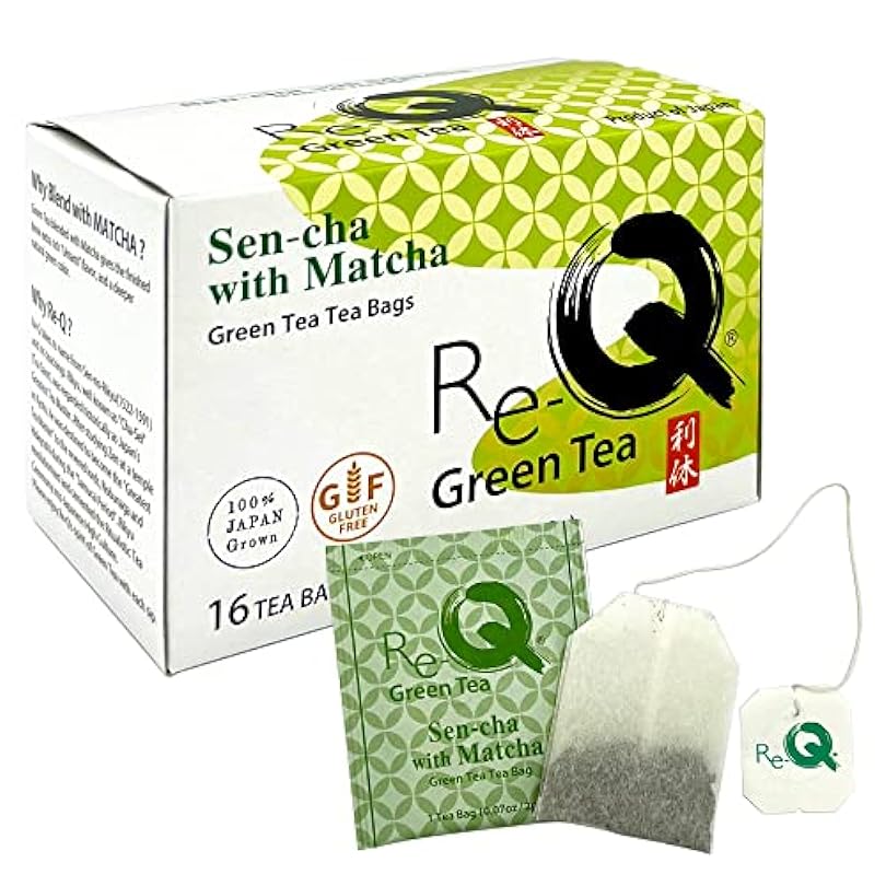 MAEDA-EN Re-Q 12 Pack Sen-cha with Matcha Green Tea Bags Japanese Origin Green Tea 192 Teabags 08180 12PK 340027378
