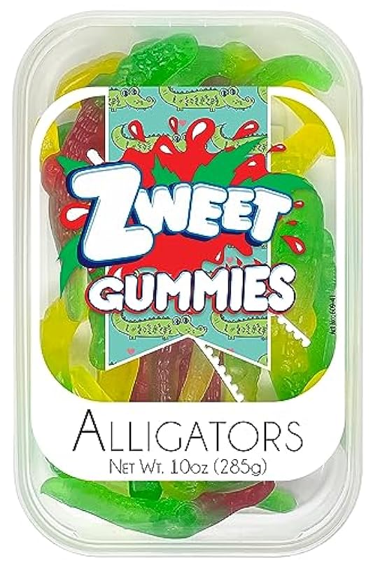 Zweet Gummy Alligators 10 Ounce – Gummy Kosher Candy, Halal Candy – Resealable Pack of Gummy Candy 346794295