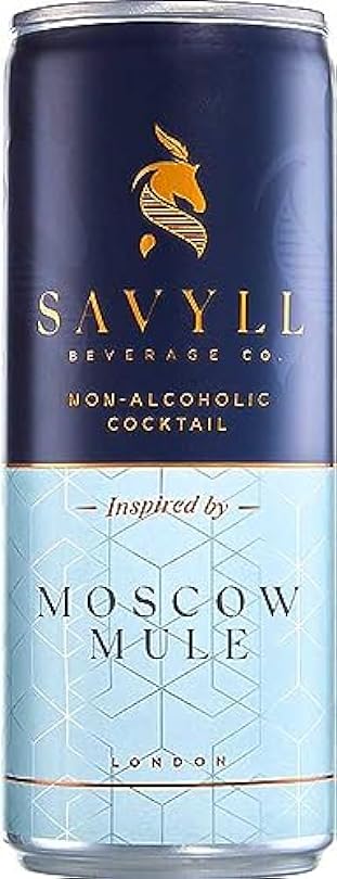 Savyll Non-Alcoholic Cocktails x 12 Cans (250ml) (Moscow Mule - Ginger, Vodka, Mint & Lime) 35409921