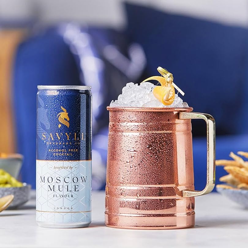 Savyll Non-Alcoholic Cocktails x 12 Cans (250ml) (Moscow Mule - Ginger, Vodka, Mint & Lime) 35409921