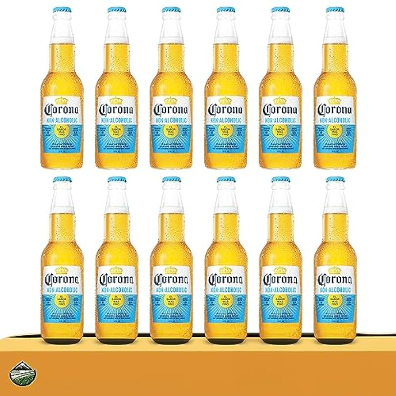 [Pack of 12] Non-Alcoholic Corona Beer - Same Crisp and Balanced Taste of Your Favorite Mexican Lager - Enhance Shipping Methods With Pulp For Breakage Prevention 397878313