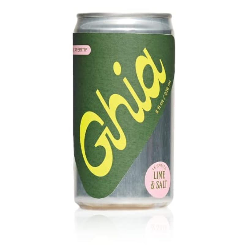 Ghia Non-Alcoholic Lime & Salt Le Spritz 8 Fl Oz 12-Pack - Botanical Mediterranean Inspired Sparkling Apéritif Vegan No Added Sugar Preservatives Artificial Flavors Caffeine-Free 41339479
