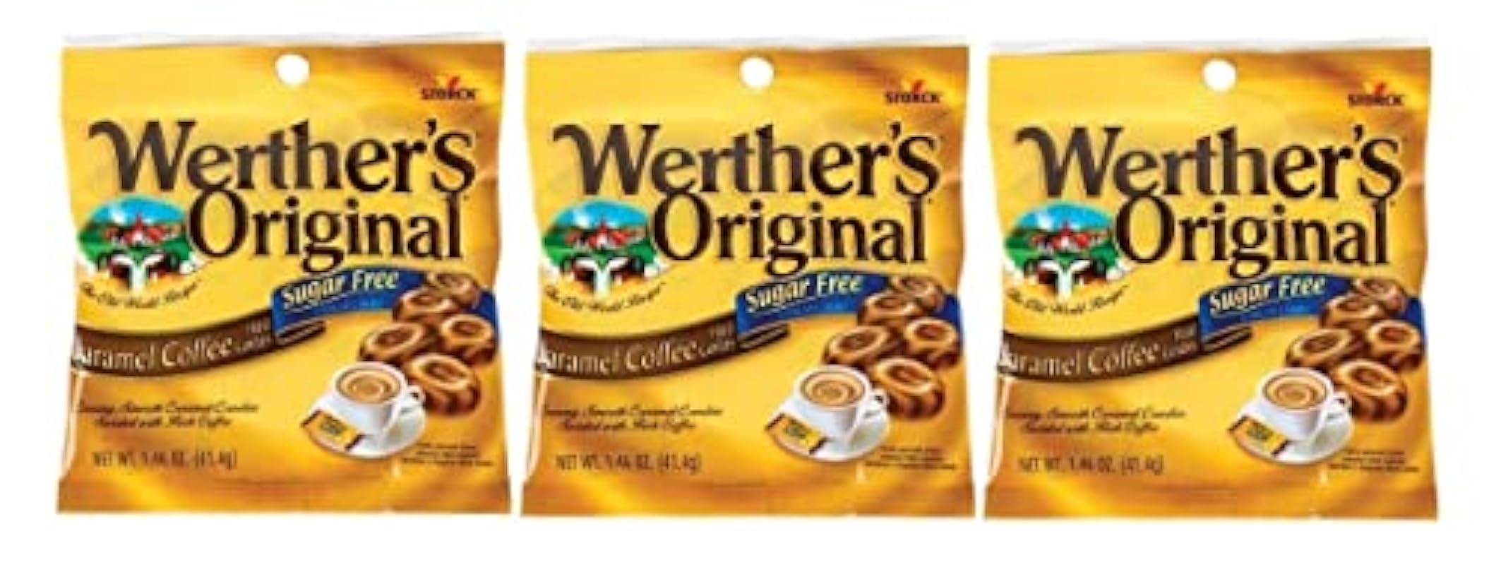 Werther's Original Caramel Coffee Hard Candies (Sugar Free, 1.46 oz 3 pack) 465463470