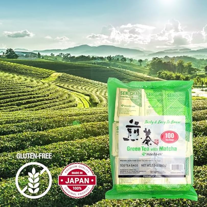 MAEDA-EN Sen-cha with Matcha Green 200 Tea Bags Powder Japanese Origin Green Tea Leaves Individually Wrapped Teabags 02386 2pk 494698739