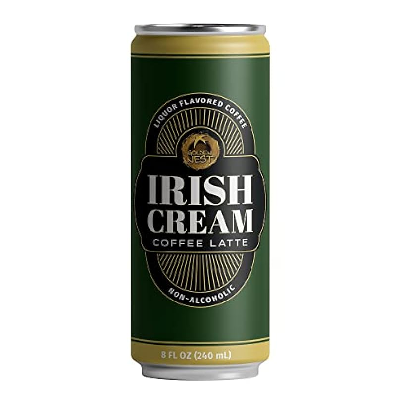 Golden Nest Liquor-Flavored Coffee Latte Ready to Drink Liquor-Inspired Non-Alcoholic Creamy Beverage All Natural No Preservatives 8 Fl Oz Can Irish Cream Pack of 12 572969986