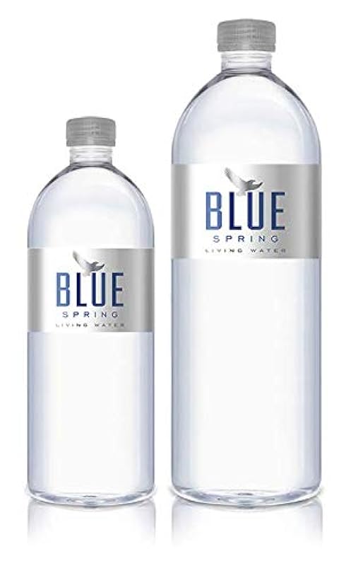 Blue Spring Living Water, Pure Premium Natural Spring Water, pH balance of 7.1-7.2, Bottled Spring Water, 16.9 Fl Oz, (Pack of 24) 581876795