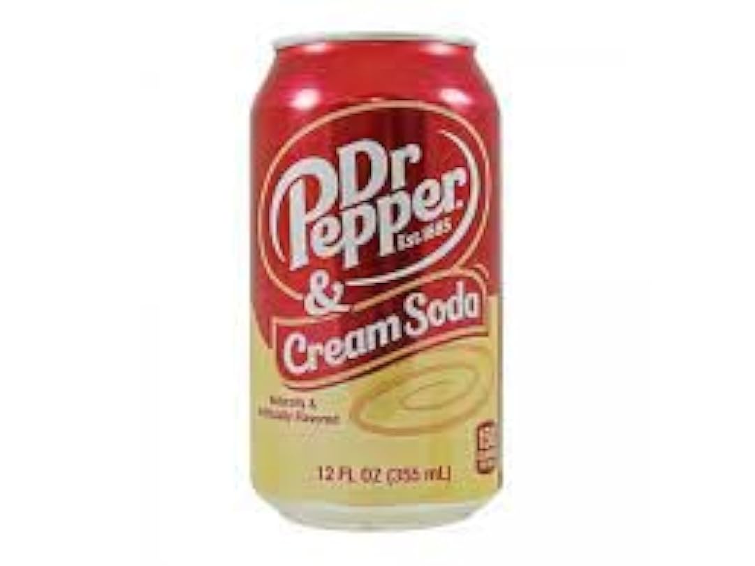 Dr. Pepper Cream Soda Cans, 12 Oz, 12 Pack, With Snackur Seal 650513727
