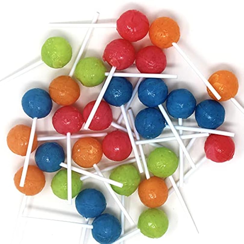 Ball Lollipop Suckers Assorted colors  Hard Candy Treats, Kosher Certified Lollipops, Individually Wrapped (31 Count) 657930718