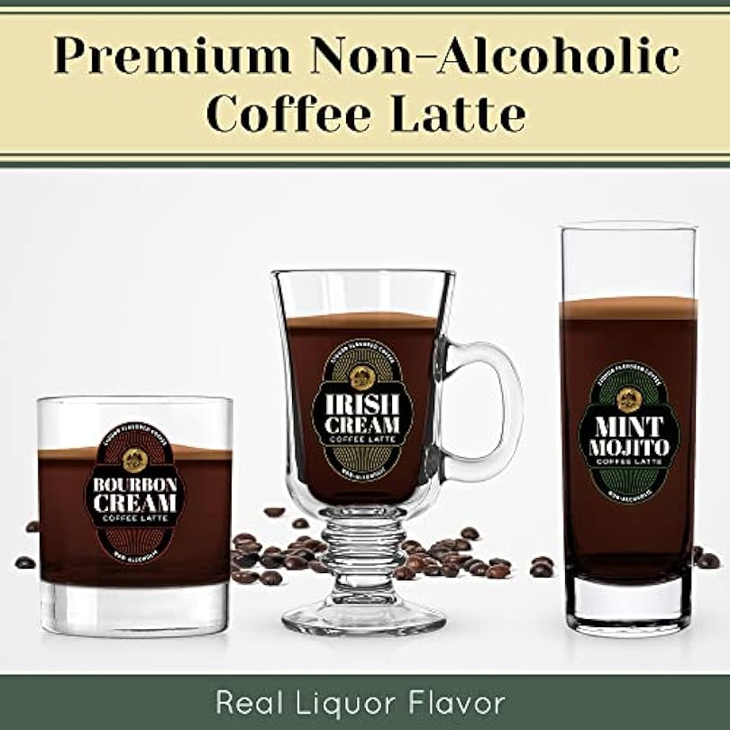 Golden Nest Liquor-Flavored Coffee Latte Ready to Drink Liquor-Inspired Non-Alcoholic Creamy Beverage All Natural No Preservatives 8 Fl Oz Can Variety Pack of 12 681400660