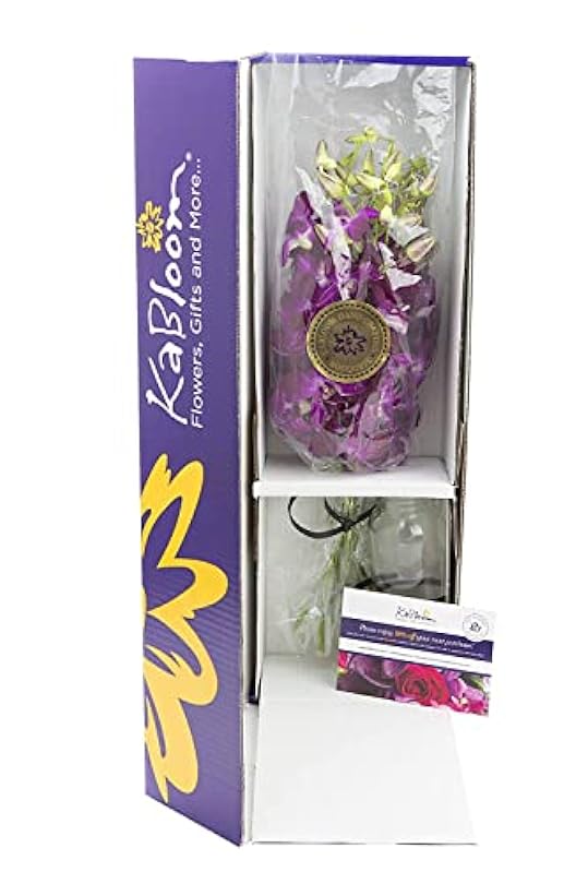 "National" Collection The Ultimate Purple Orchid Bouquet of 10 Exotic Purple Dendrobium Orchids with Vase 699911852