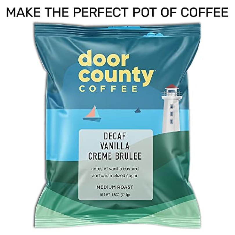 Gourmet Flavored Decaf Coffee Sampler Pack - 10 Bags of Unique Flavored Coffees - Roasted by Door County Coffee 700655927