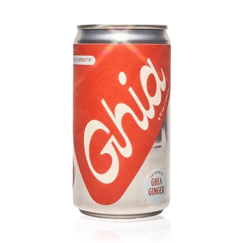 Ghia Non-Alcoholic Ginger Le Spritz 8 Fl Oz 12-Pack - Botanical Mediterranean Inspired Sparkling Apéritif No Added Sugar Preservatives Artificial Flavors Caffeine-Free 708597994