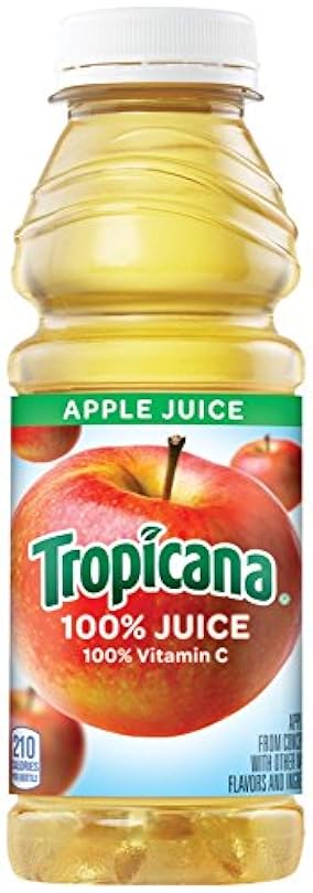 Tropicana Juice 100% Apple, 15.2 oz Plastic Bottle (Pack of 24) 731061975
