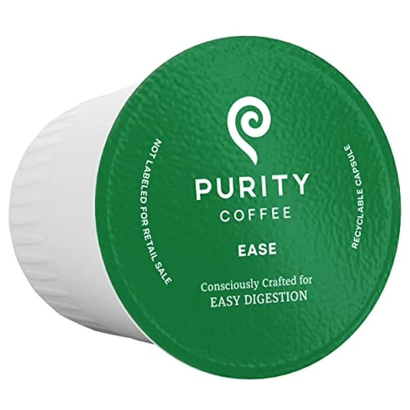Purity Coffee EASE Dark Roast Low Acid Organic - USDA Certified Specialty Grade Arabica Single-Serve Pods Third Party Tested for Mold Mycotoxins and Pesticides 12 ct Box 752951528