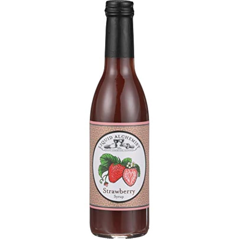 Liquid Alchemist Strawberry Syrup for Drinks - Real Ingredients Make our Puree a Perfect Margarita Mix Flavoring is Gluten & Dairy Free 12 oz 753321598