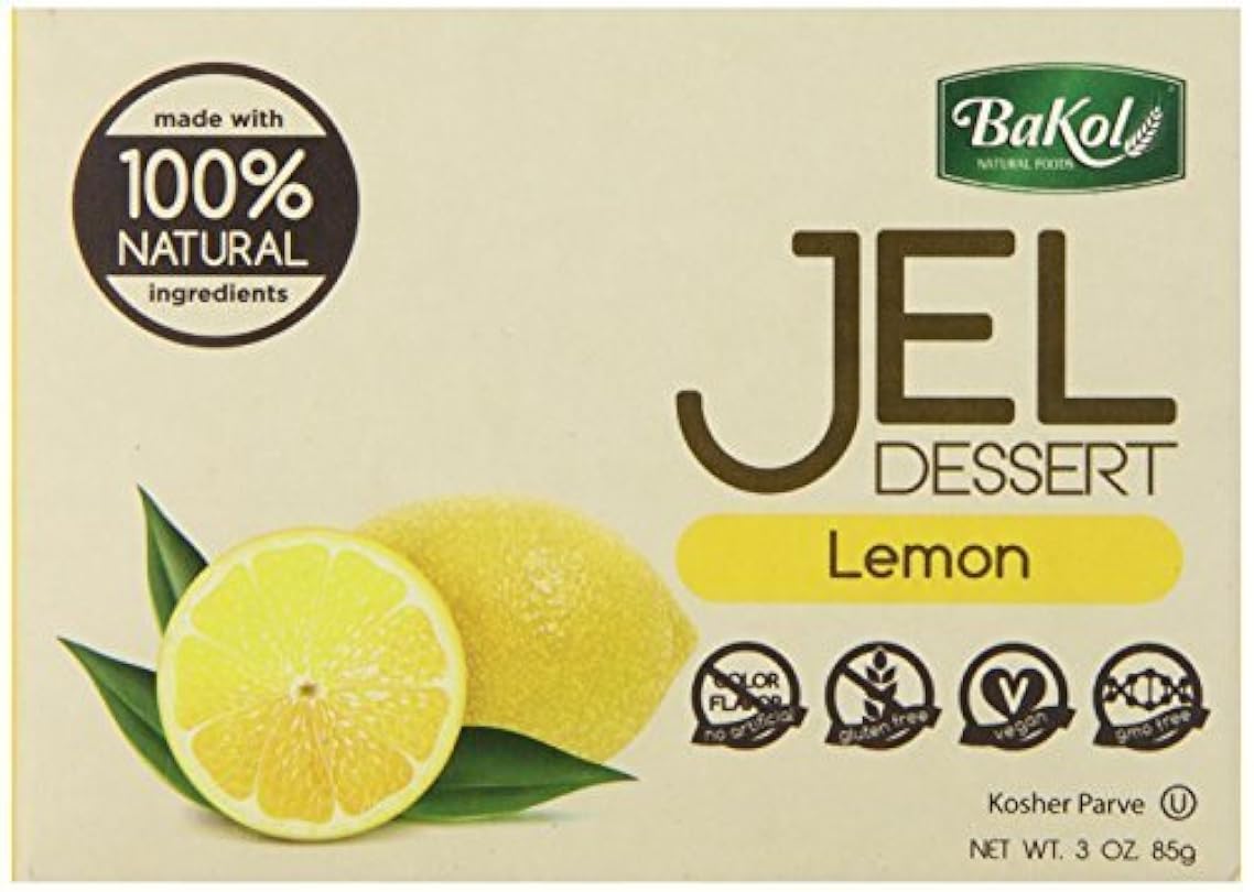 Bakol Lemon Flavored Jel Dessert, Sugar Free, 3 Ounces (Pack Of 12) 86485020