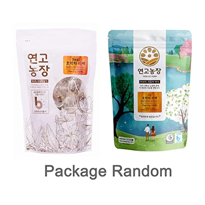 [YEON GO FARM] 100% Korean Roasted REAL Pumpkin Triangle Teabag 0.03oz 1g × 25ea Pack of 1 w/Adzuki beans Job's Tears Handmade Roasting Brewing Maximum 1L Leached tea