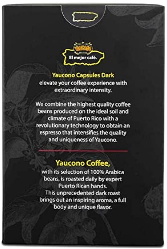 Yaucono Espresso Capsules, Dark Roast,100 Percent Coffee from Puerto Rico Compatible with Nespresso Machines, 18 Count (Pack of 8) 896535510