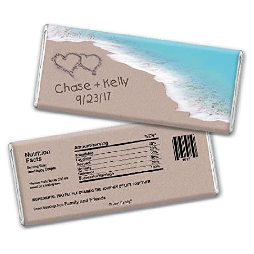 Personalized Wedding Beach Themed Favors Nestle Crunch Candy Bars (12 Pack) - Candy Included 930188272