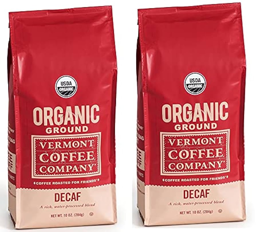 Vermont Coffee Company, Decaf Roast, 10oz. Bag (Pack of 2), Ground Arabica Coffee, Organic, Non-GMO 94668984