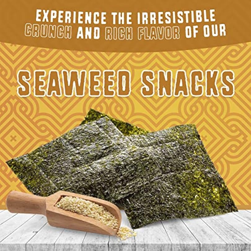 Best of Thailand Roasted Seaweed Snacks Sesame Oil Flavor Vegan Dried Nori Snack Strips for Appetizer & Meal Topping Certified Kosher Roast Sheets 12 Packs 954454516