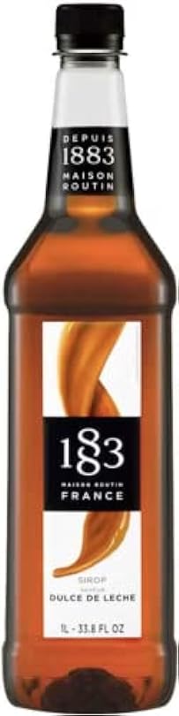 1883 Dulce De Leche Syrup - Flavored for Hot & Iced Beverages Gluten-Free Vegan Non-GMO Kosher Preservative-Free Made in France Plastic Bottle 1 Liter 33.8 Fl Oz 964105195